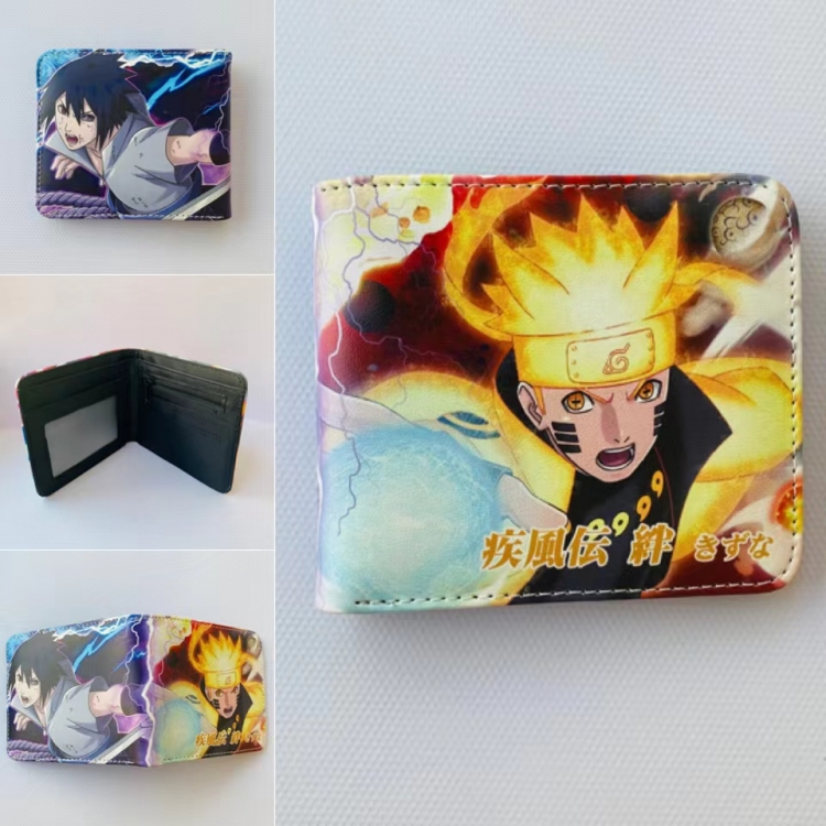 Naruto Full color  Two fold short card case wallet   601