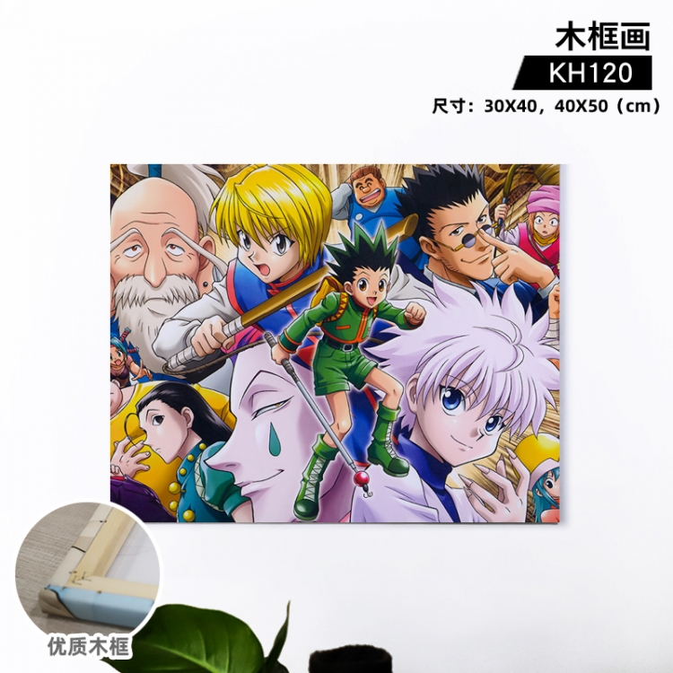 HunterXHunter Anime wooden frame painting 30X40cm support customized pictures KH120