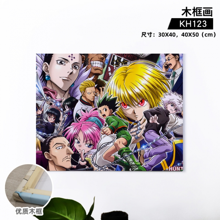 HunterXHunter Anime wooden frame painting 30X40cm support customized pictures KH123
