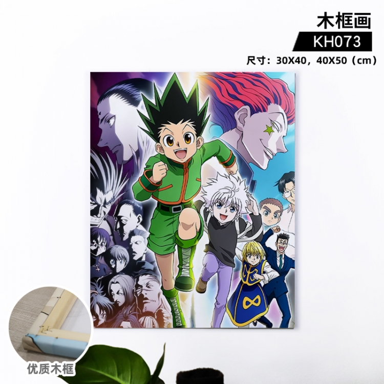 HunterXHunter Anime wooden frame painting 30X40cm support customized pictures KH073-