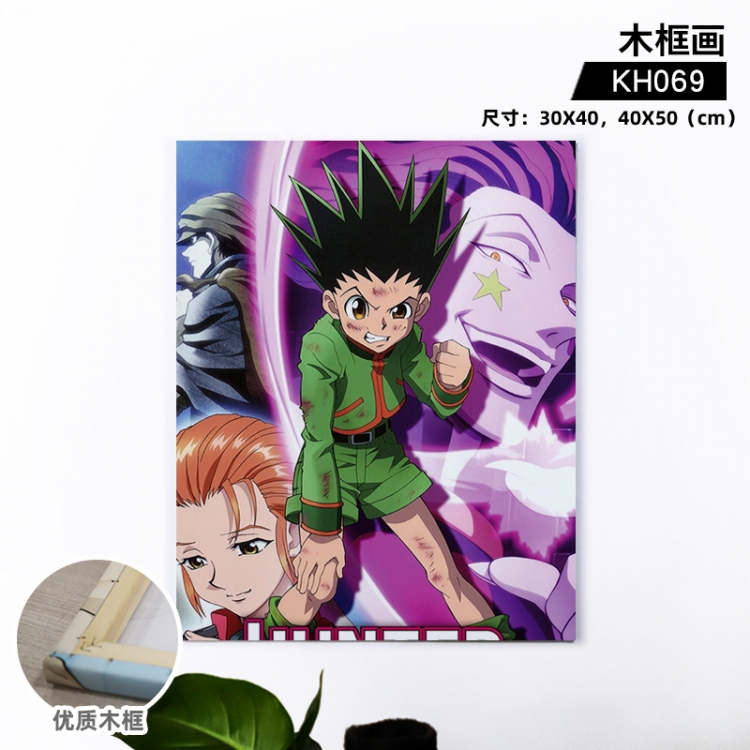 HunterXHunter Anime wooden frame painting 30X40cm support customized pictures KH069