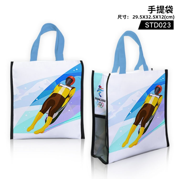 Beijing Winter Olympics Tote bag shopping bag 29.5X32.5X12cm (support customized pictures) STD023