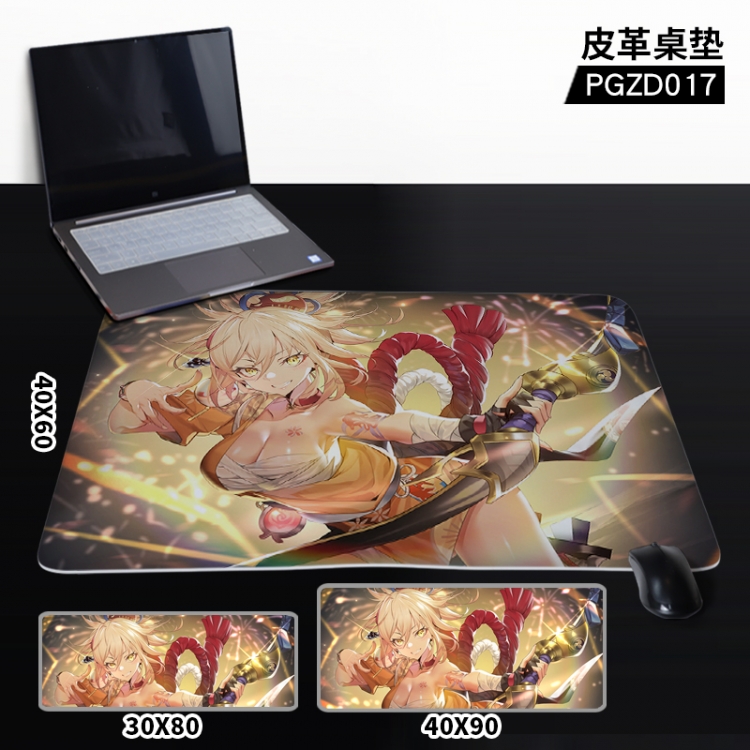 Genshin Impact  Anime leather table mat 40X80CM PGZD17