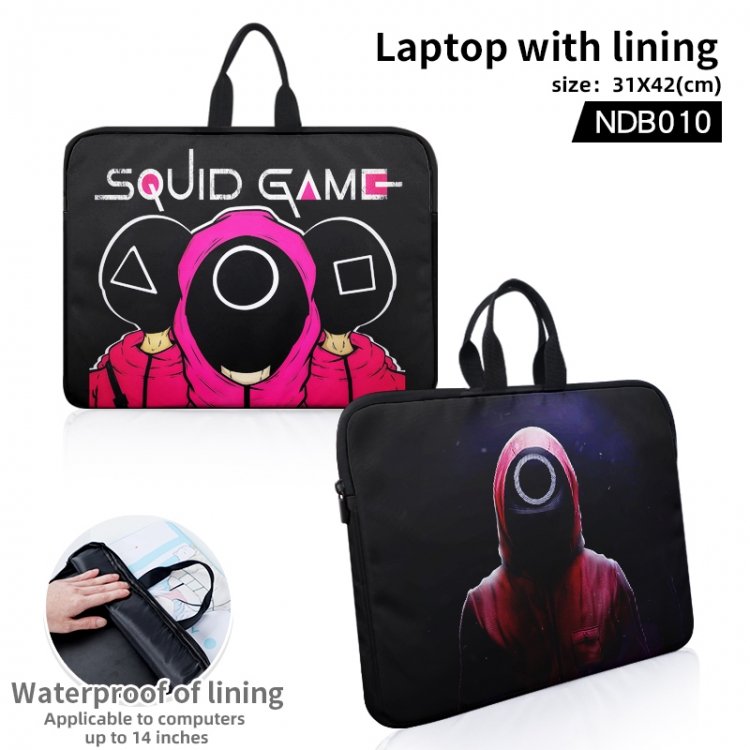 Squid game Animation computer liner bag (single style can be customized with pictures) NDB010
