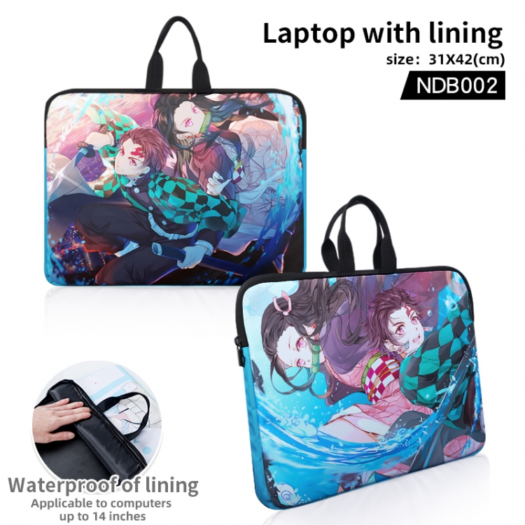 Demon Slayer Kimets Animation computer liner bag (single style can be customized with pictures) NDB002