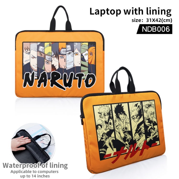 Naruto Animation computer liner bag (single style can be customized with pictures) NDB006