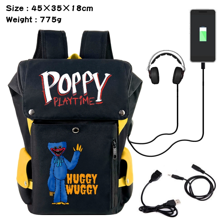 poppy playtime Flip Data USB Backpack Printed Student Backpack 45X35X18CM