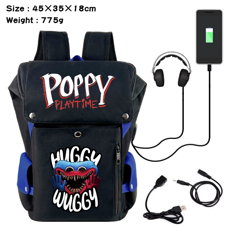 poppy playtime Flip Data USB Backpack Printed Student Backpack 45X35X18CM