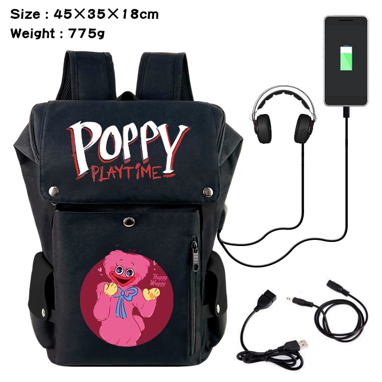 poppy playtime Flip Data USB Backpack Printed Student Backpack 45X35X18CM