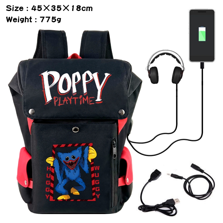 poppy playtime Flip Data USB Backpack Printed Student Backpack 45X35X18CM
