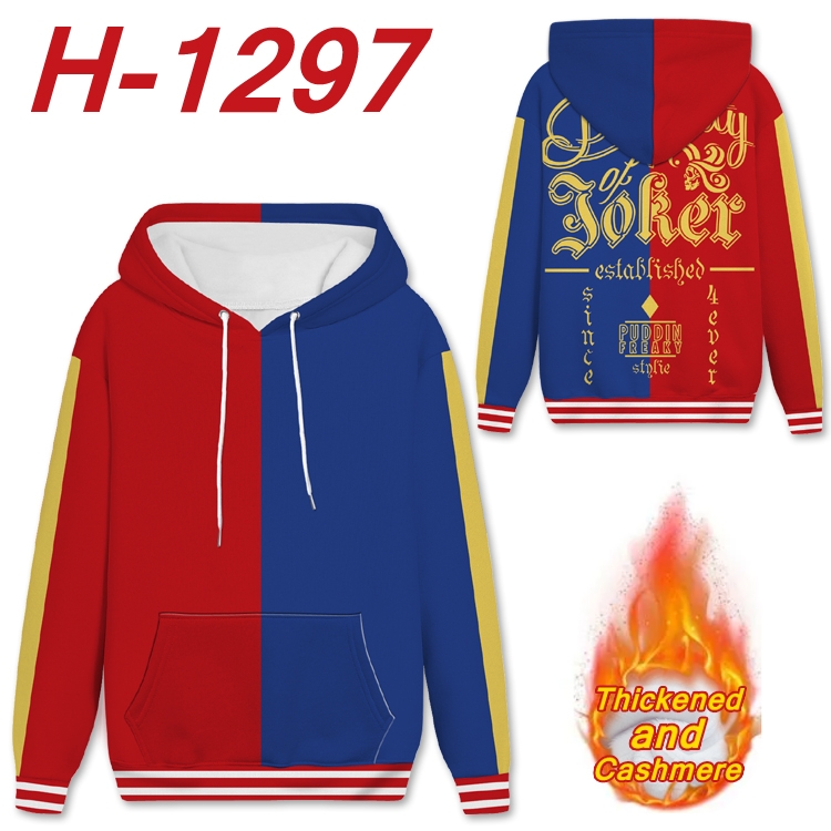 Suicide Squad Anime plus velvet padded pullover hooded sweater  from S to 4XL  VH-1297