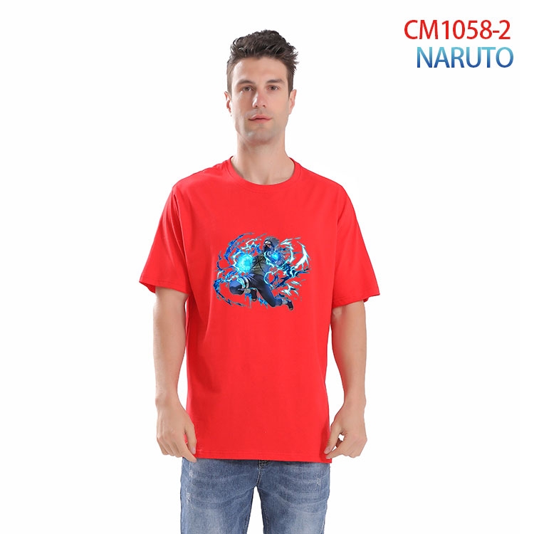 Naruto Printed short-sleeved cotton T-shirt from S to 4XL CM 1058 2