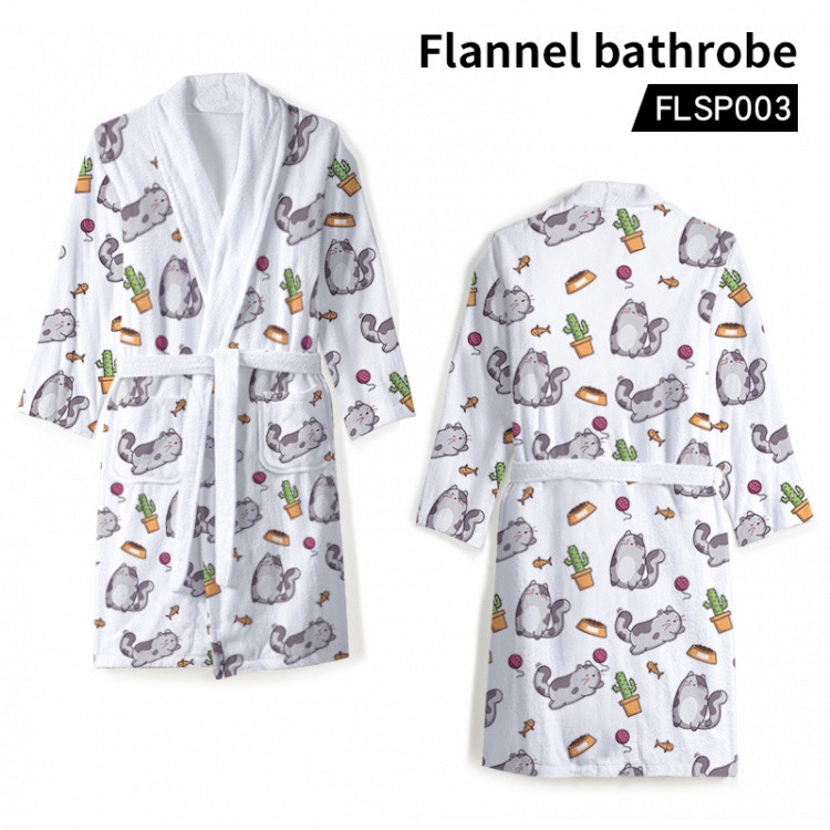 Animal pattern cartoon flannel nightgown FLSP003