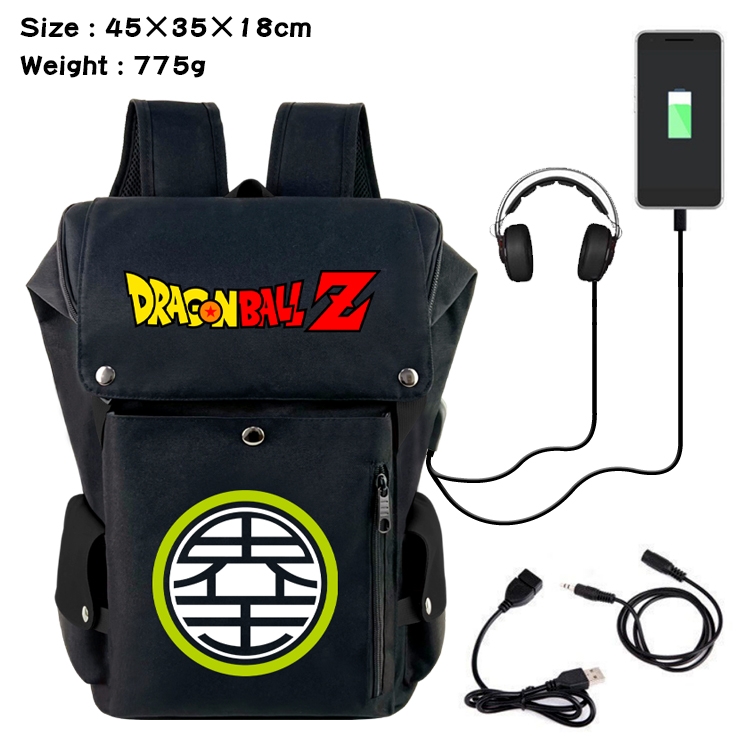 DRAGON BALL Flip Data USB Backpack Printed Student Backpack 45X35X18CM