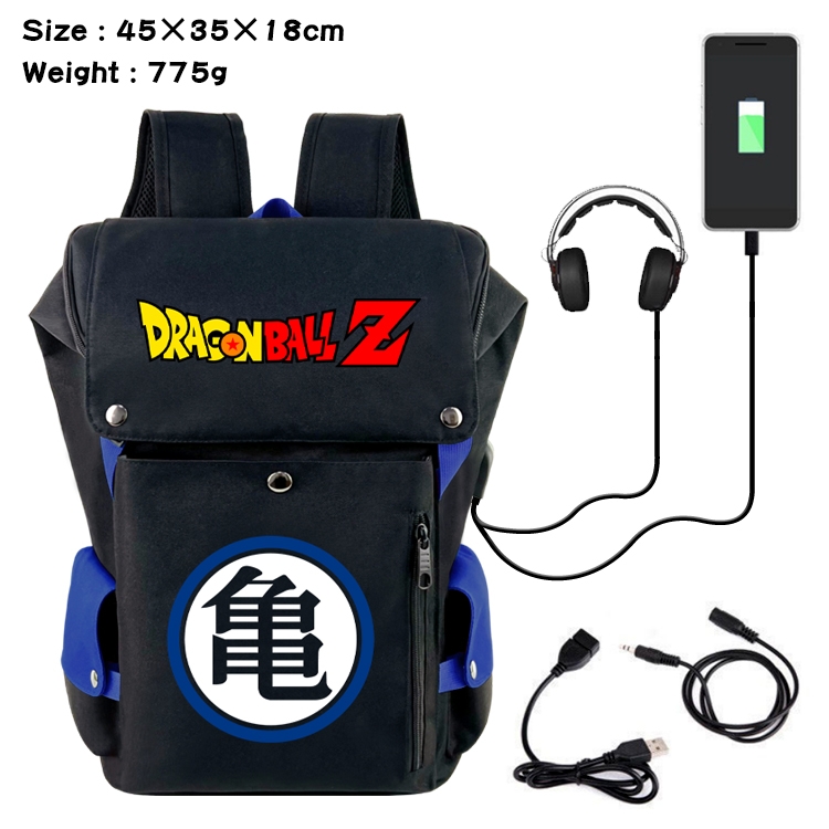 DRAGON BALL Flip Data USB Backpack Printed Student Backpack 45X35X18CM