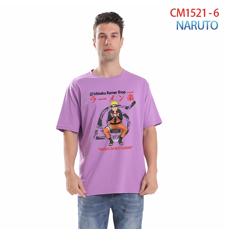 Naruto Printed short-sleeved cotton T-shirt from S to 4XL  CM-1521-6