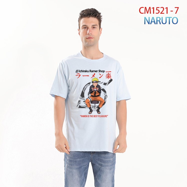 Naruto Printed short-sleeved cotton T-shirt from S to 4XL  CM-1521-7