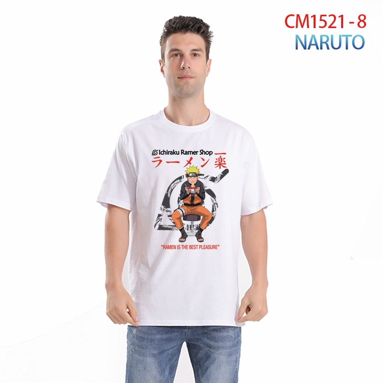 Naruto Printed short-sleeved cotton T-shirt from S to 4XL CM-1521-8