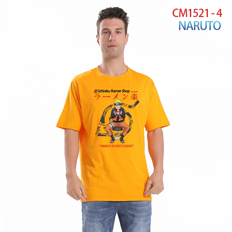 Naruto Printed short-sleeved cotton T-shirt from S to 4XL  CM-1521-4
