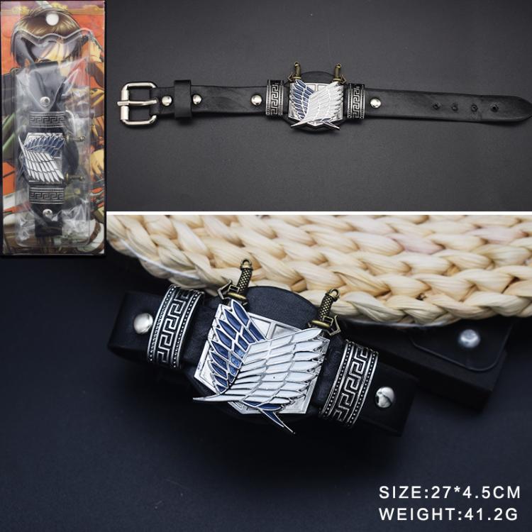 Shingeki no Kyojin Anime peripheral Bracelet Leather Bracelet style C price for 5 pcs