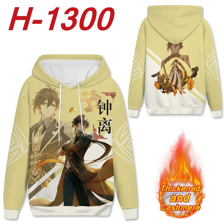 Genshin Impact  Anime plus velvet padded pullover hooded sweater  from S to 4XL H-1300