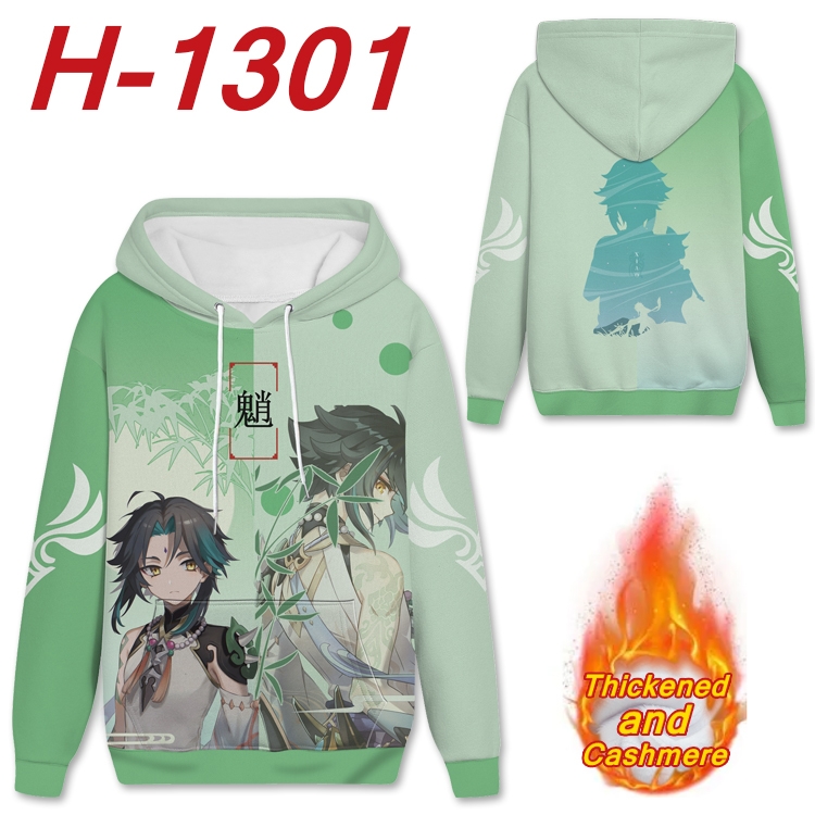 Genshin Impact  Anime plus velvet padded pullover hooded sweater  from S to 4XL H-1301