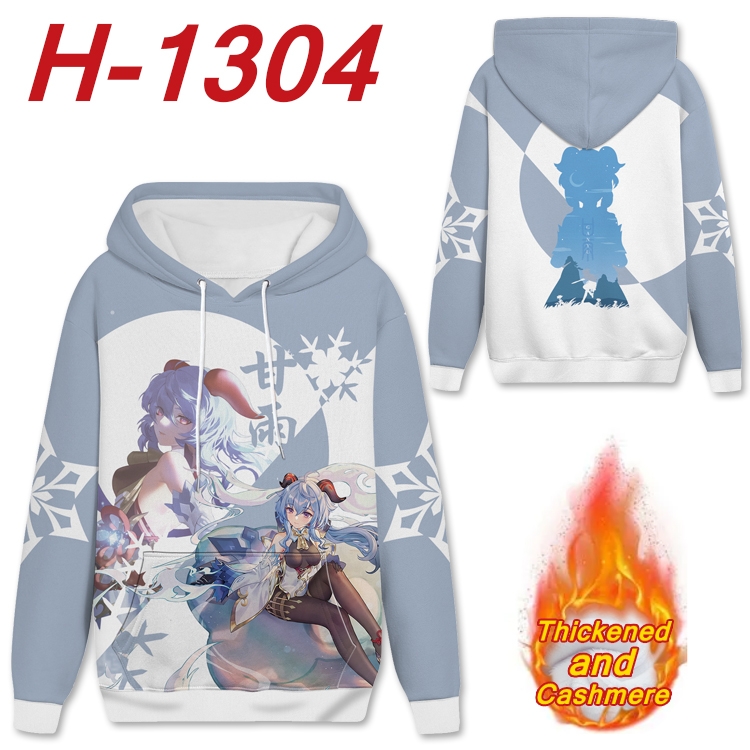 Genshin Impact  Anime plus velvet padded pullover hooded sweater  from S to 4XL H-1304