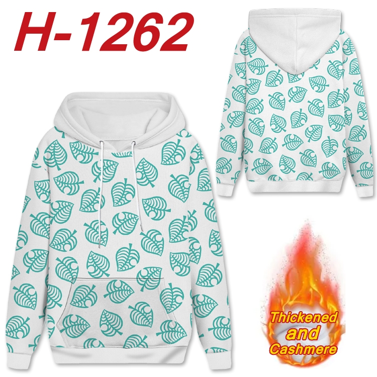 Animal Crossing Anime plus velvet padded pullover hooded sweater from S to 4XL  H-1262