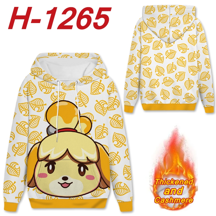 Animal Crossing Anime plus velvet padded pullover hooded sweater from S to 4XL  H-1265