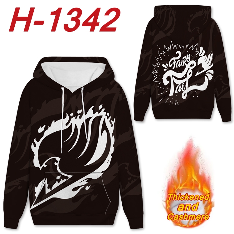 Fairy tail Anime plus velvet padded pullover hooded sweater from S to 4XL  H-1342