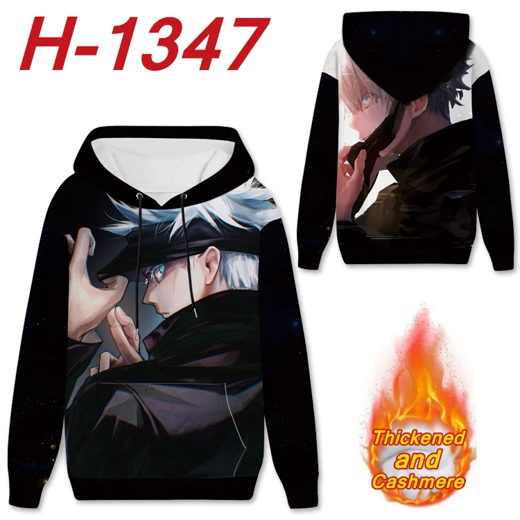 Jujutsu Kaisen Anime plus velvet padded pullover hooded sweater from S to 4XL  H-1347