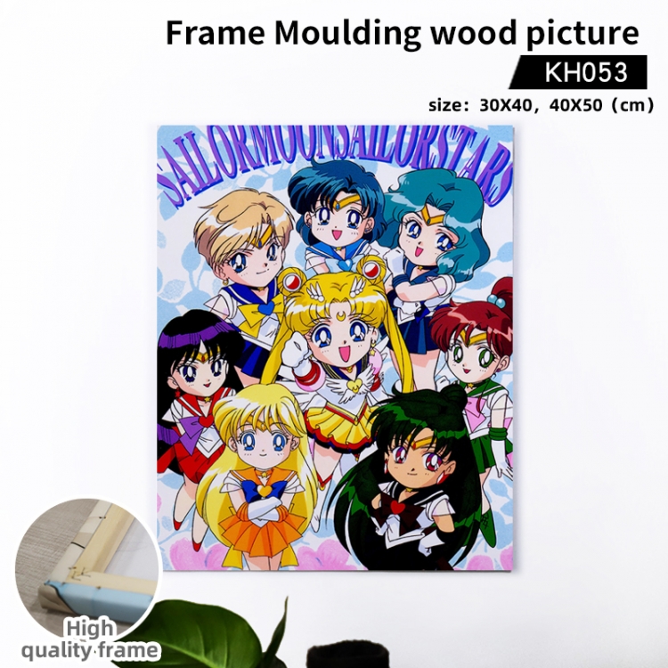 sailormoon Anime wooden frame painting 40X50cm support customized pictures KH053