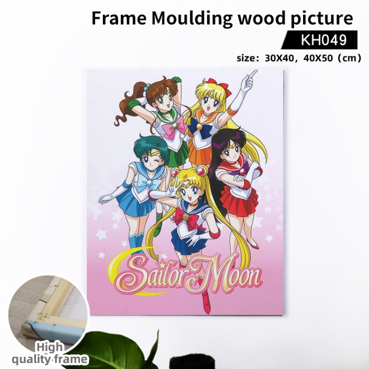 sailormoon Anime wooden frame painting 40X50cm support customized pictures KH049