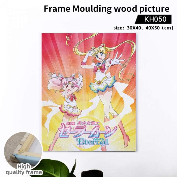 sailormoon Anime wooden frame painting 40X50cm support customized pictures KH050