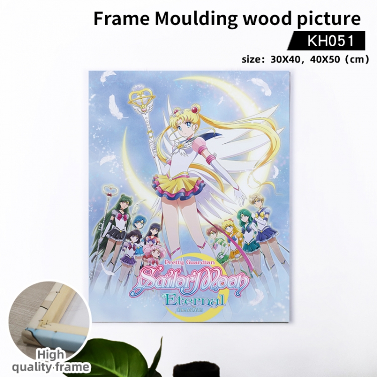 sailormoon Anime wooden frame painting 40X50cm support customized pictures KH051
