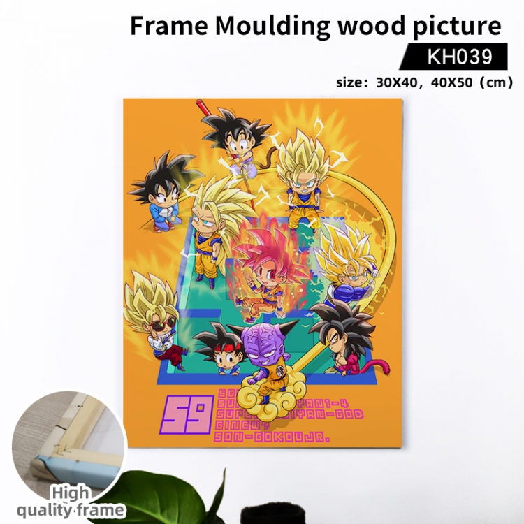 DRAGON BALL Anime wooden frame painting 40X50cm support customized pictures  KH039