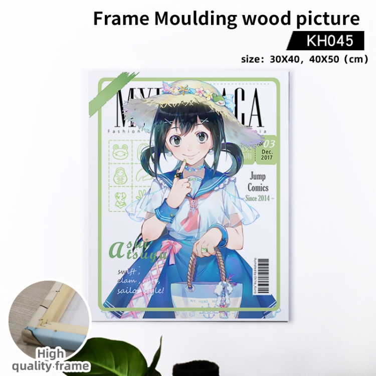 My Hero Academia Anime wooden frame painting 40X50cm support customized pictures  KH045