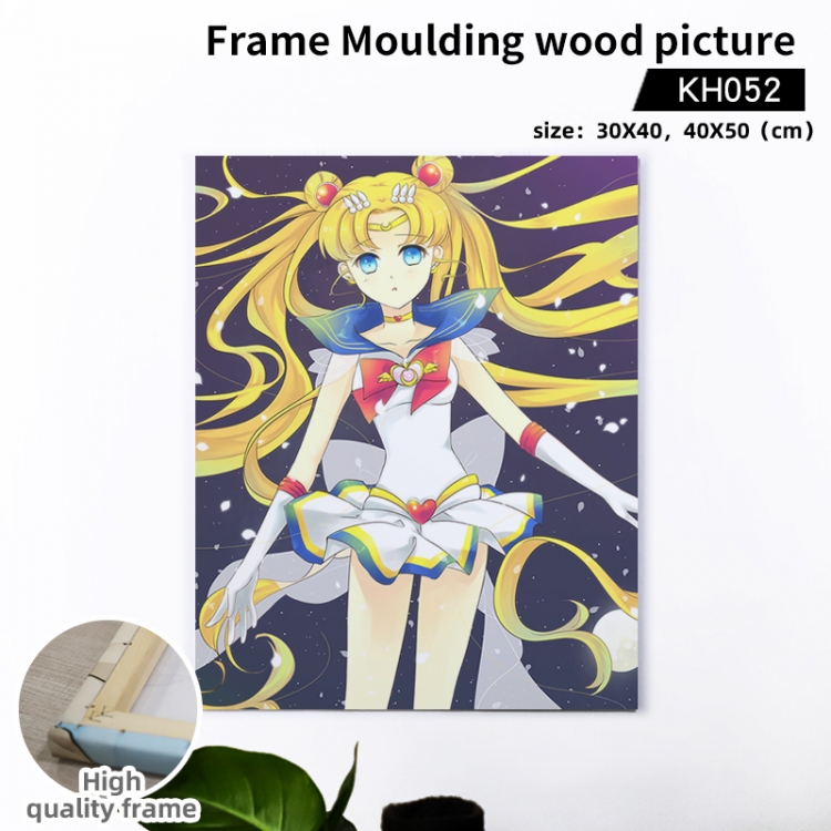 sailormoon Anime wooden frame painting 40X50cm support customized pictures KH052
