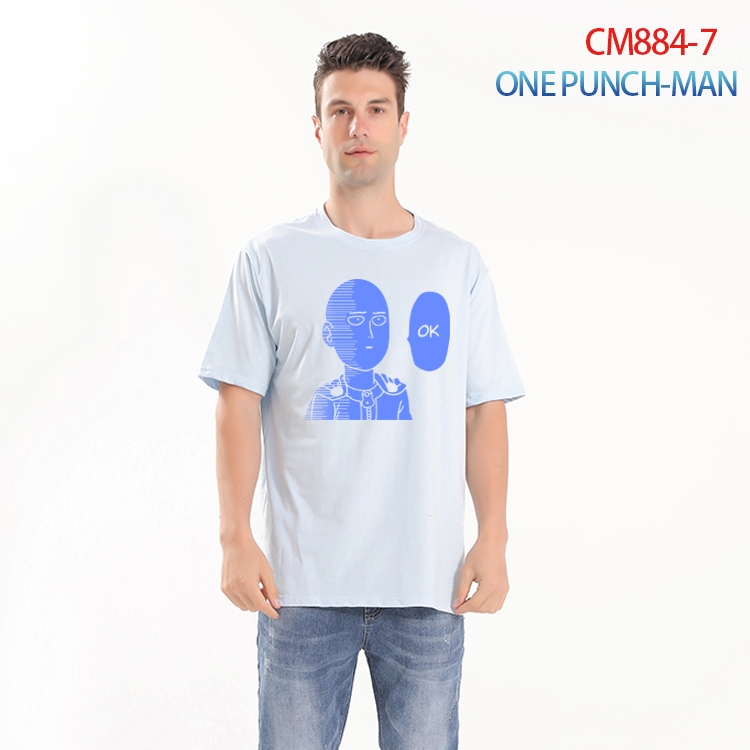One Punch Man Printed short-sleeved cotton T-shirt from S to 4XL  CM-884-7