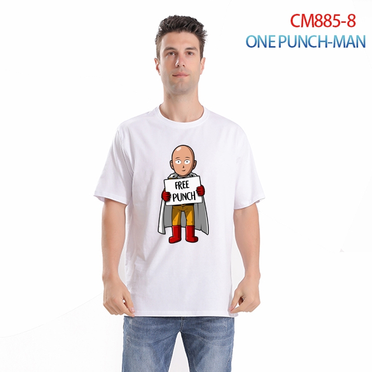 One Punch Man Printed short-sleeved cotton T-shirt from S to 4XL  CM-885-8