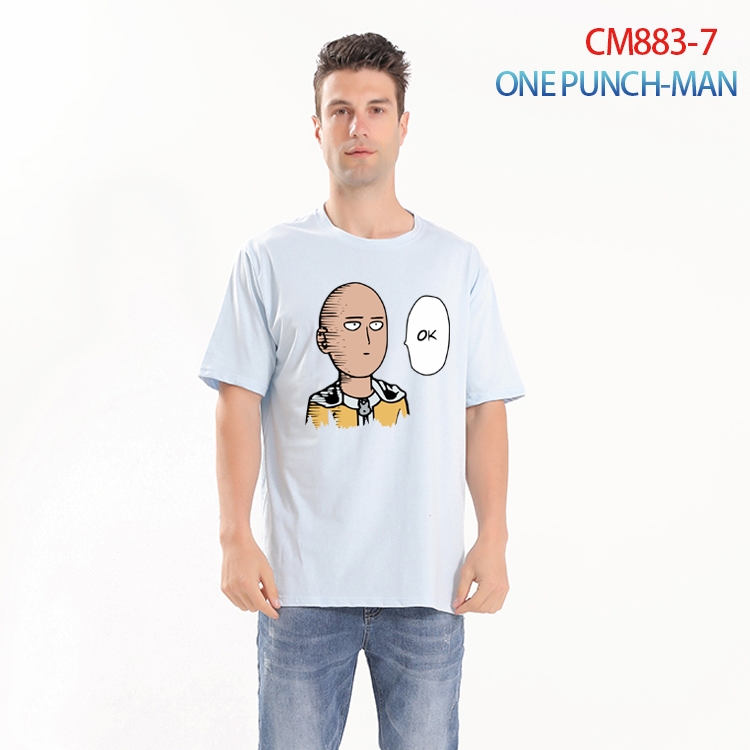 One Punch Man Printed short-sleeved cotton T-shirt from S to 4XL   CM-883-7
