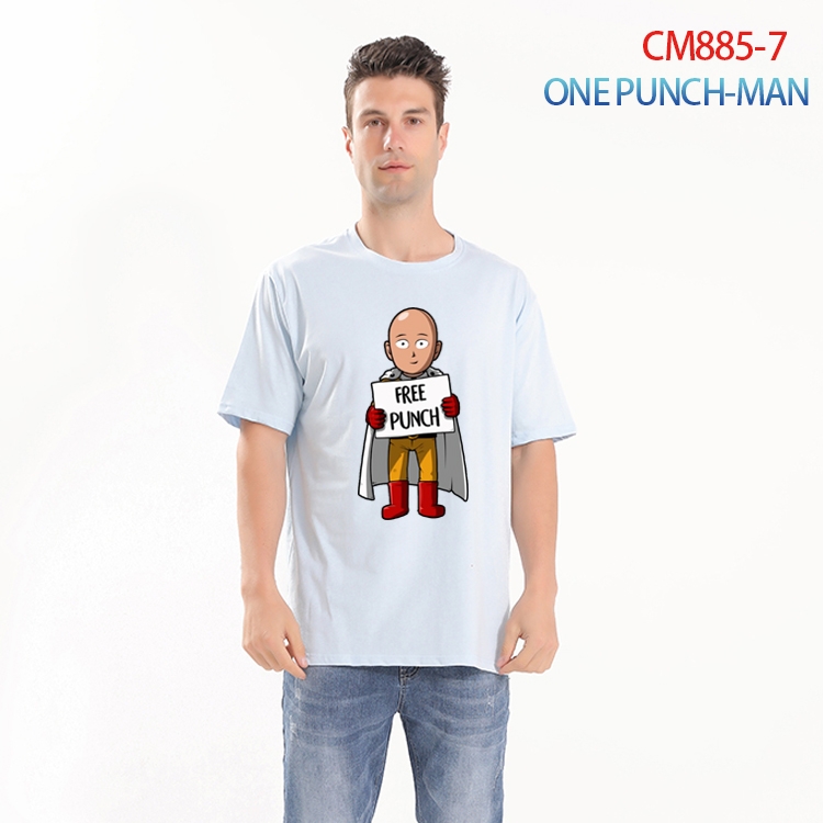One Punch Man Printed short-sleeved cotton T-shirt from S to 4XL  CM-885-7