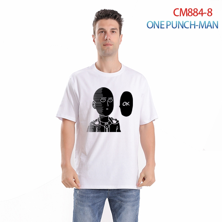 One Punch Man Printed short-sleeved cotton T-shirt from S to 4XL  CM-884-8