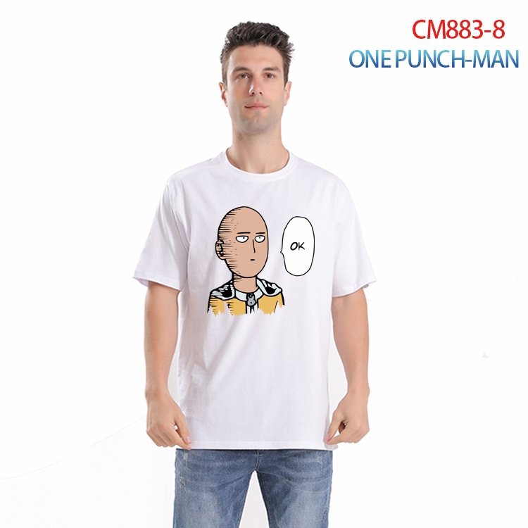 One Punch Man Printed short-sleeved cotton T-shirt from S to 4XL  CM-883-8