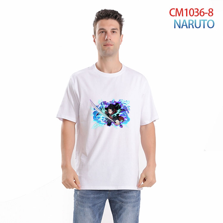 Naruto Printed short-sleeved cotton T-shirt from S to 4XL CM-1036-8