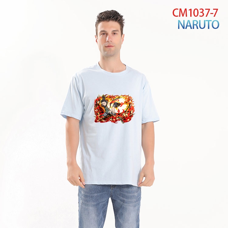Naruto Printed short-sleeved cotton T-shirt from S to 4XL  CM-1037-7