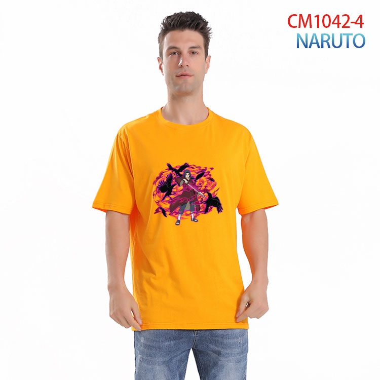 Naruto Printed short-sleeved cotton T-shirt from S to 4XL CM-1042-4