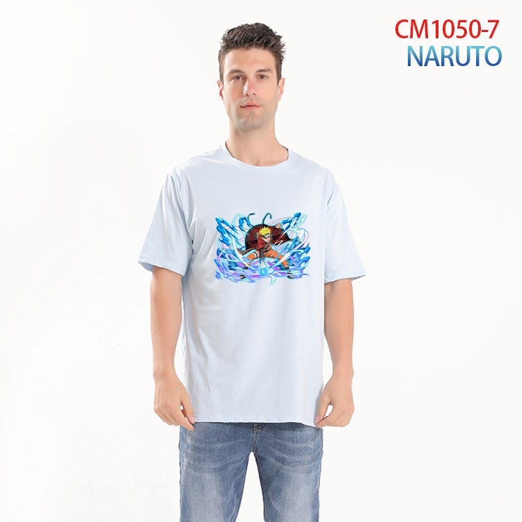 Naruto Printed short-sleeved cotton T-shirt from S to 4XL   CM-1050-7