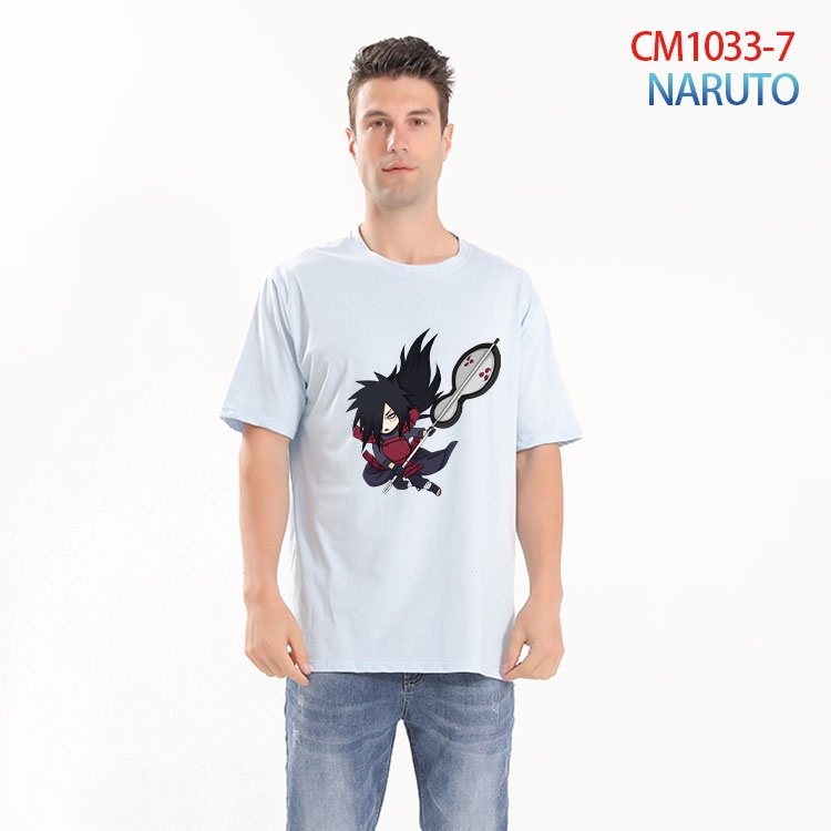 Naruto Printed short-sleeved cotton T-shirt from S to 4XL  CM-1033-7