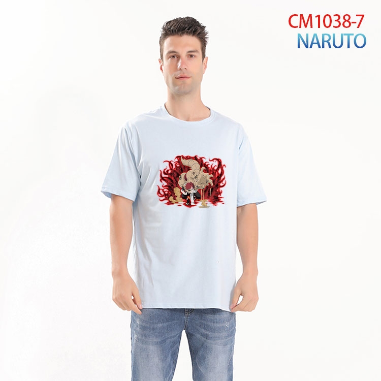 Naruto Printed short-sleeved cotton T-shirt from S to 4XL CM-1038-7